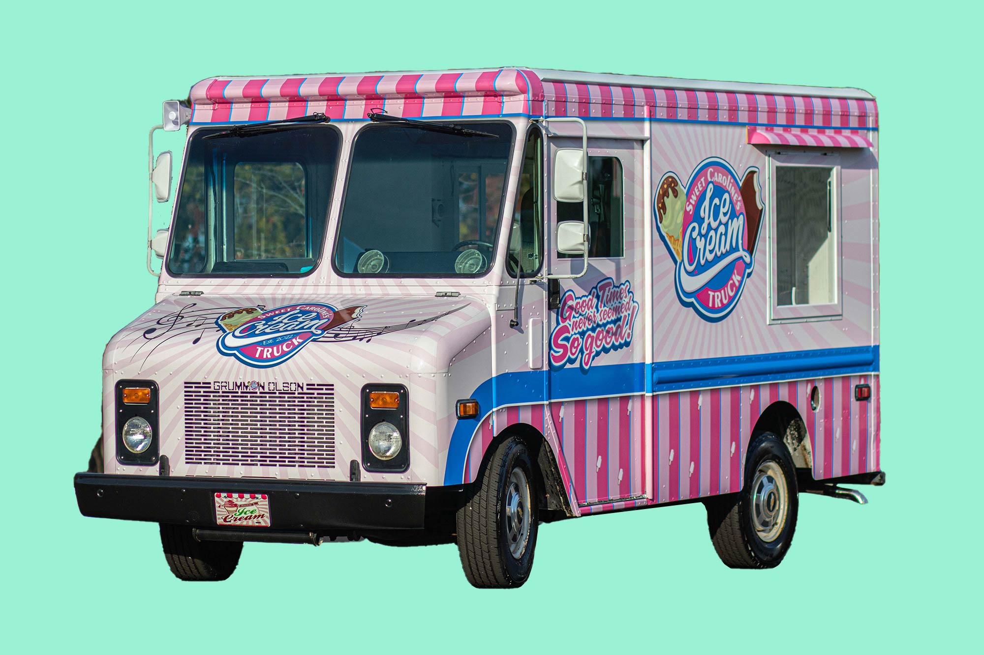 Sweet Carolines Ice Cream Truck - front quarter view